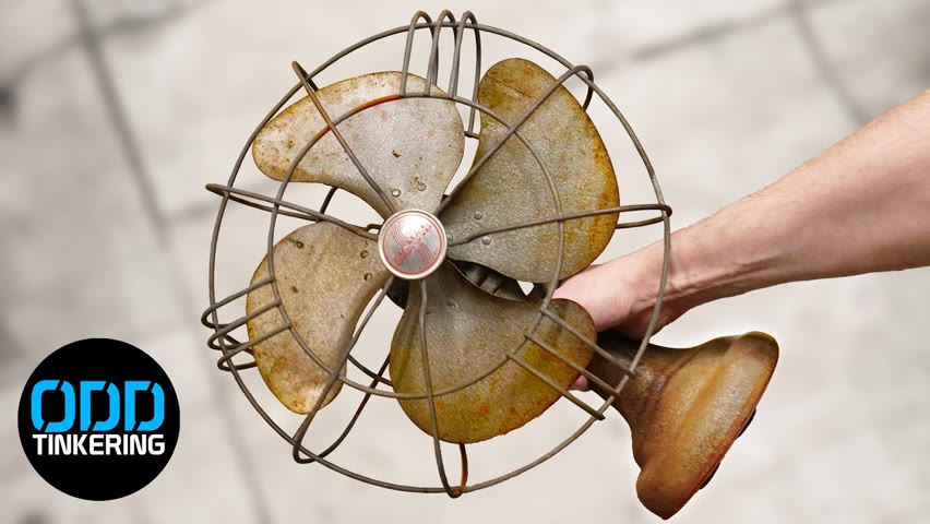 Restoring Old Rusty Table Fan with Laser Cleaning