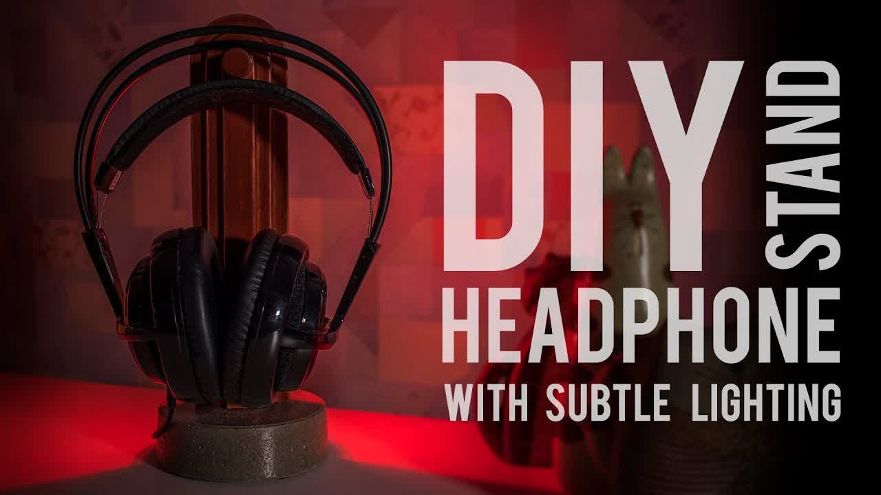 DIY Tombstone Headphone Stand With Bloody Lighting [How To Make]