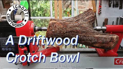 Woodturning: A Driftwood Crotch Bowl