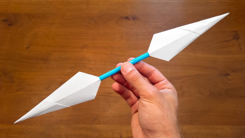 How To Make a Paper Kunai (Double Edged) - Ninja Origami