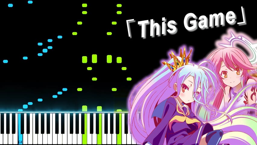 [FULL] No Game No Life OP - "This Game" - Konomi Suzuki (Synthesia Piano Tutorial)