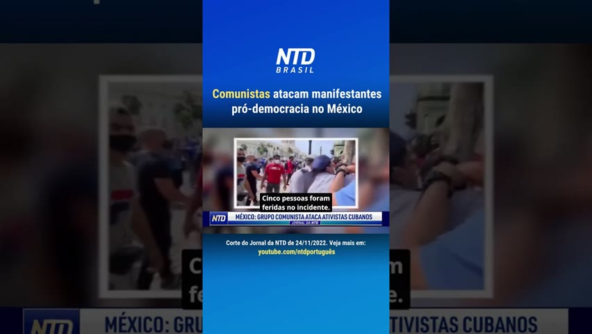 Comunistas atacam manifestantes pró democracia no México #shorts