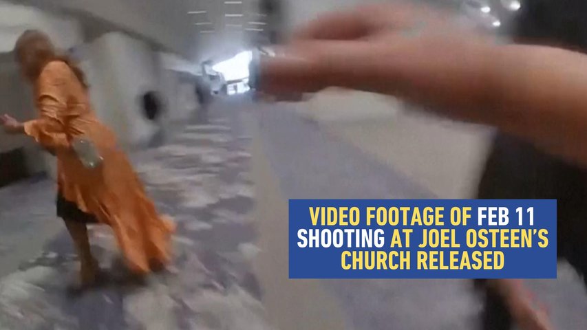 Footage: Houston Police Stop Feb 11 Shooter at Joel Osteen's Church