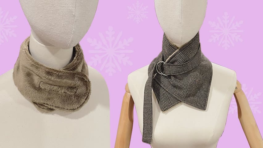 DIY neck wrap scarf 🧣🧣🧣 Great sewing idea to sell or give as a gift | Step by step sewing tutorial