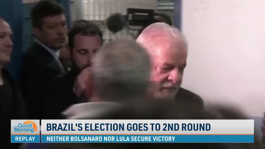 Brazil's Election Sees Bolsonaro, Lula Head to Runoff Amid Tight Race
