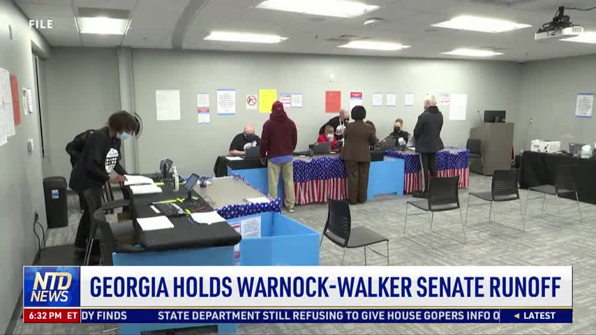 Georgia Holds Senate Runoff Between Warnock and Walker