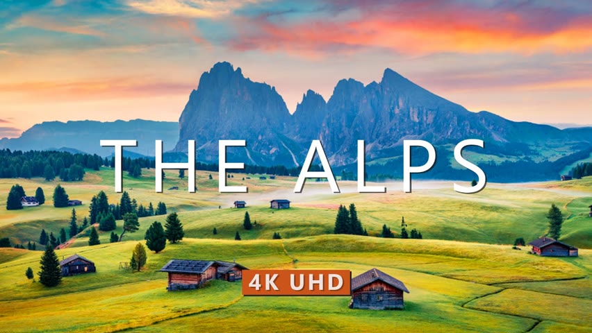 THE ALPS (4K UHD) Drone Film + Best Piano Music For Stress Relief, Meditation, Sleep, & Yoga