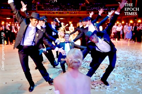 Professional Dancer And His Groomsmen Dance Perfectly