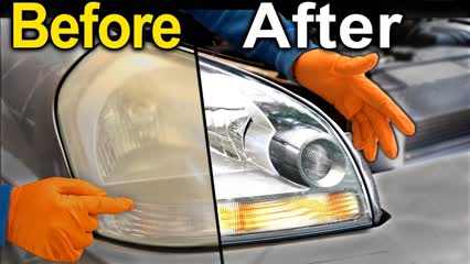 How To Restore Headlights PERMANENTLY ( Better Than a BRAND NEW Headlight )