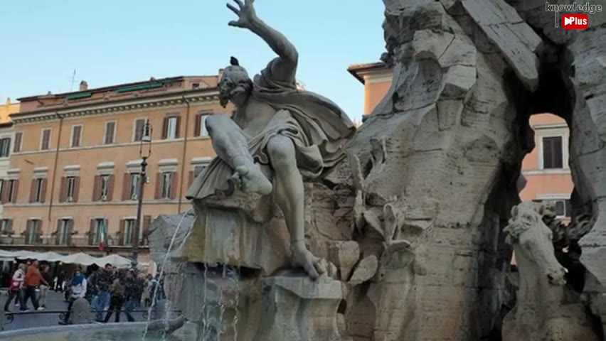 𝗜𝘁𝗮𝗹𝘆 : World's famous Piazza Navona in Rome,  Italy