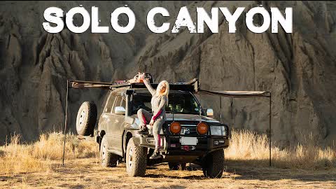 Sand dunes in the canyon! Female Solo Overland Toyota Landruiser