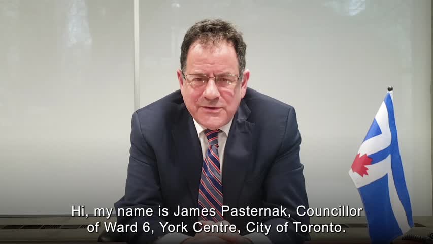 Toronto Councillor James Pasternak, World Falun Dafa Day