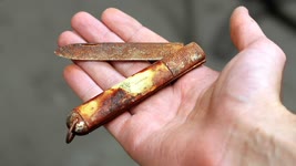 Restoring rusty old pocket knife found from fleamarket - Knife restoration