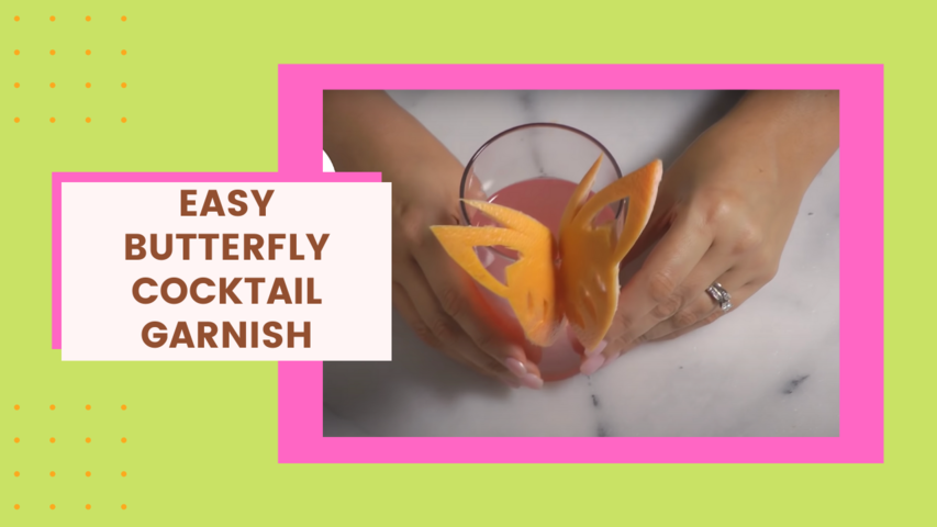 Easy Butterfly Cocktail Garnish