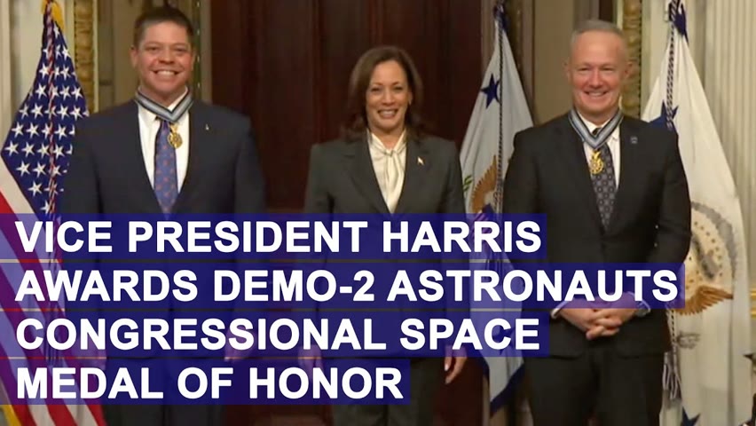 Vice President Kamala Harris Honors Demo-2 Astronauts with Congressional Space Medal of Honor