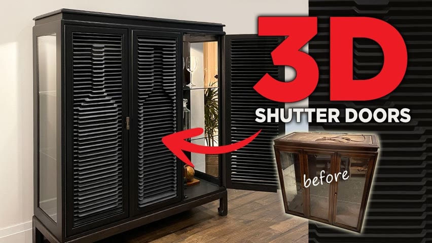 Completely Transforming a Glass Cabinet with DIY Shutter Doors! 2021-10-10 10:00