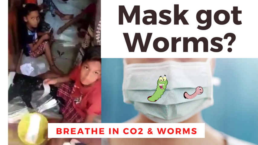 Worms found in masks.  Go figure.