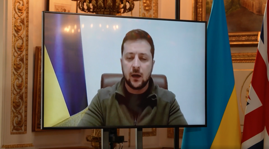 Zelensky: 'Help Yourself by Helping Us'; 100K Households Offer to Take in Ukrainians | NTD UK News