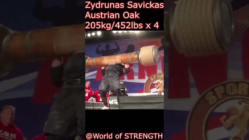 Amazing Strength World Records | Zydrunas Savickas Austrian Oak World Record