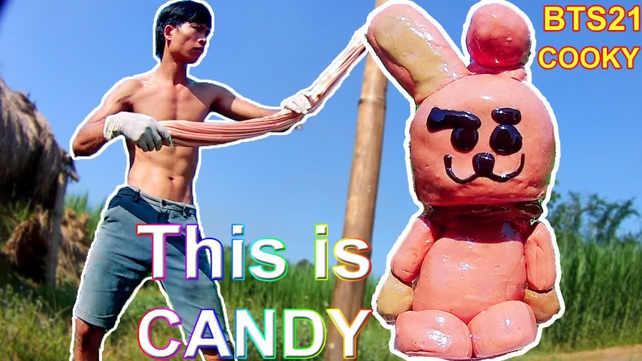 BT21 'JUNGKOOK' COOKY | Handmade Candy Making | How It’s Made Primitive