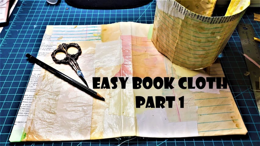 Easy Book Cloth!  Pt 1!: Wrap a Junk Journal Cover! Step by Step Tutorial! Paper Outpost