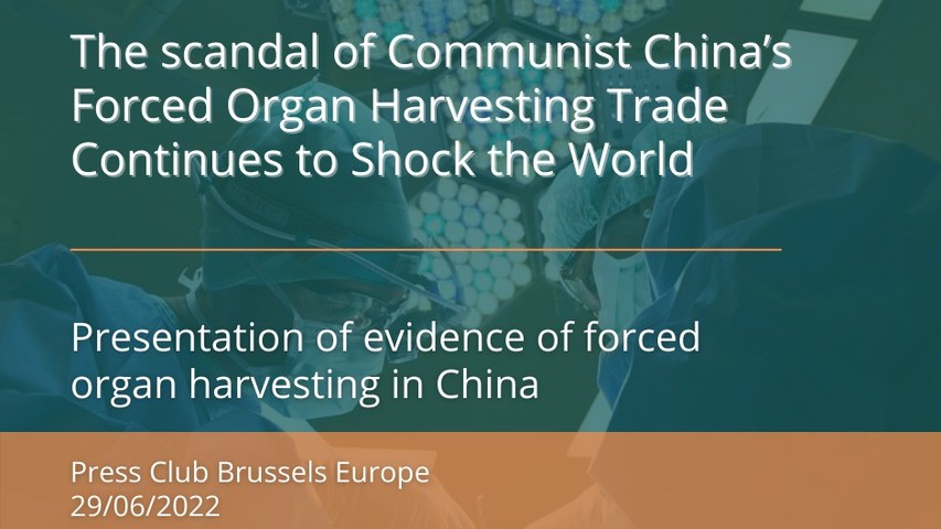 Presentation of evidence of forced organ harvesting in China