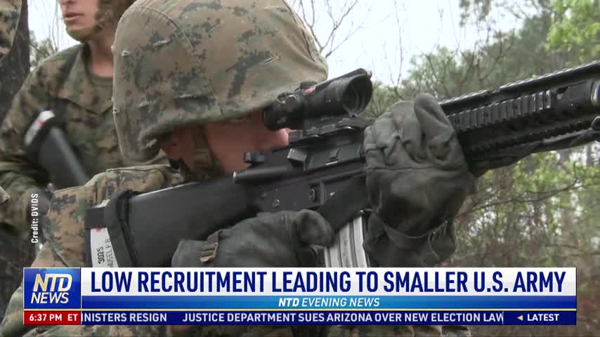 Low Recruitment Leading to Smaller US Army