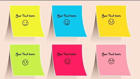 Create Multicolor Sticky Notes Slide in PowerPoint
