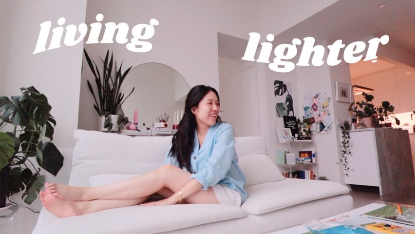 living lighter diaries | getting my life & apartment together, organizing & rearranging living room