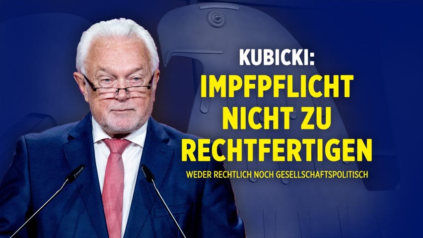Kubicki in Bundestagsdebatte: Es darf aus "verfassungsrechtlichen Gründen keine Impfpflicht geben"