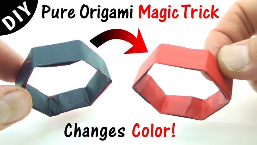 Chameleon Ring 🦎💍 Pure Origami Magic Trick 😲 Changes Color! 🥵