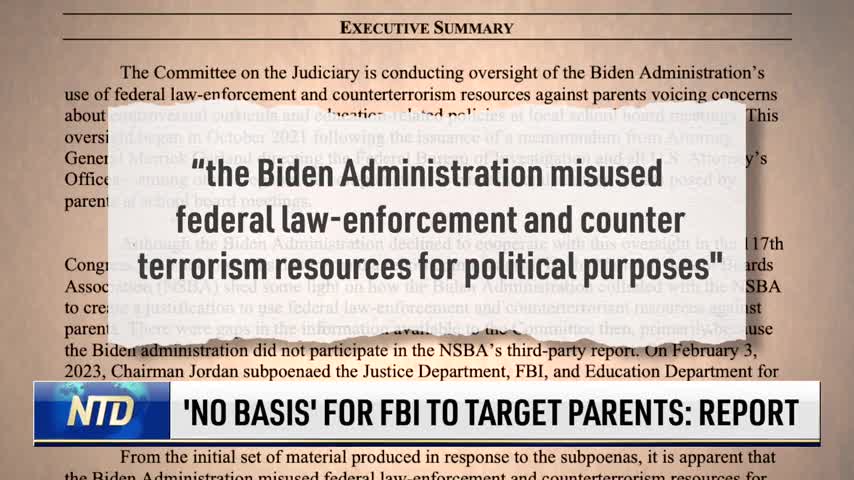 'No Basis' For FBI to Target Parents: Report