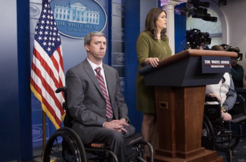 Two Disabled Veterans Join Sarah Sanders at White House Podium