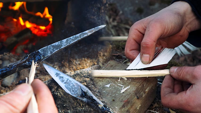 Making Primitive Arrows Using Hand Tools - Bushcraft Forge