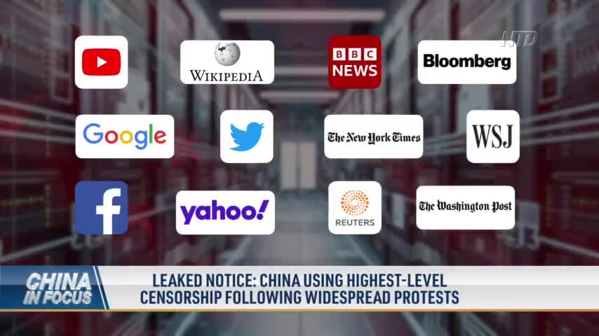 China Using Highest-Level Censorship Following Widespread Protests