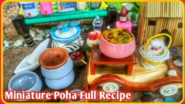 How To Make Poha _ Miniature Cooking _ Easy Poha Recipe _ Tiny foodkey