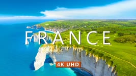 4K Drone Footage - Bird's Eye View of France with Relaxation Music for Stress Relief and Healing