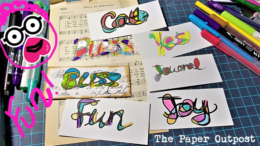 MUST SEE! EASY WORD ART TIPS! Dramatic Doodles! Junk Journal Fun! The Paper Outpost!