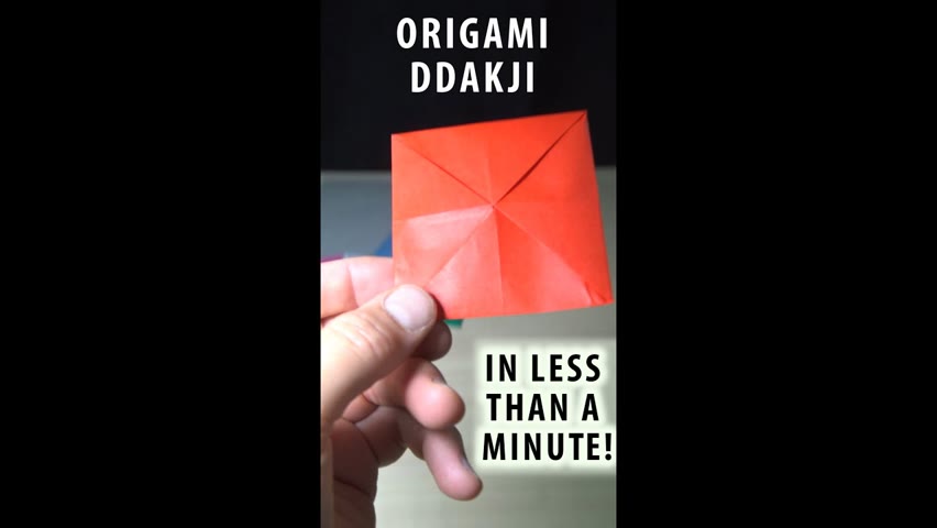 Ddakji Flicker 🟥 #Shorts 🟦 DIY Origami
