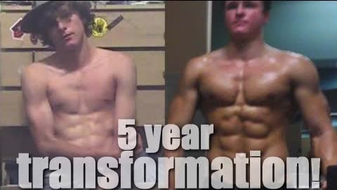 5-year Transformation from 135 lbs to 210 lbs of Muscle!