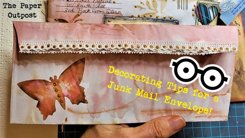 JUNK MAIL JOY FROM A JUNK MAIL ENVELOPE! For a Junk Journal!  Step By Step Tutorial! Paper Outpost