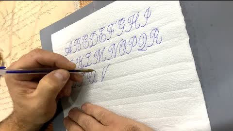 How to Write Copperplate Script with Ballpoint Pen (Tissue Calligraphy) 2022-09-08 14:53