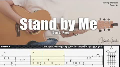 Stand By Me - Ben E. King | Fingerstyle Guitar | TAB + Chords + Lyrics