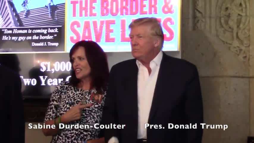 PRES. TRUMP INTRODUCES ANGEL MOM SABINE DURDEN, WHOSE SON WAS KILLED BY AN ILLEGAL ALIEN.