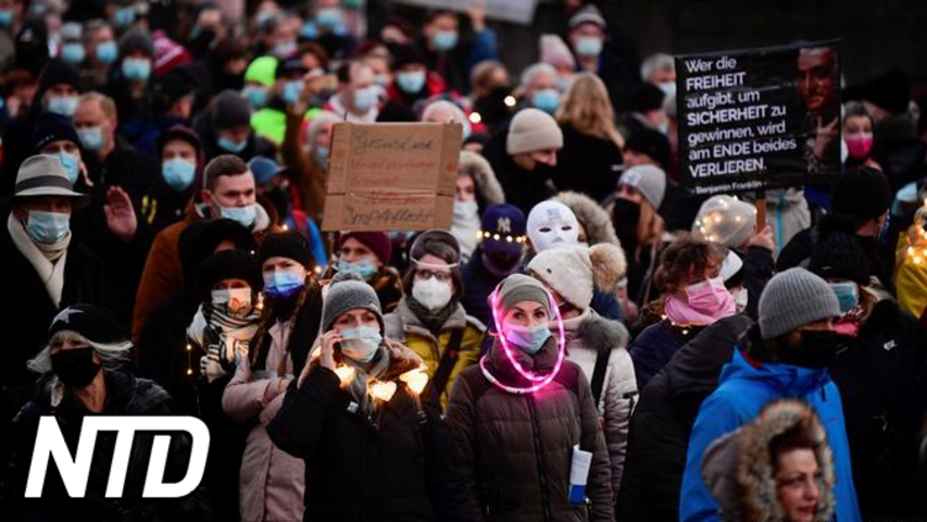 Växande protester mot covidåtgärder i Tyskland | NTD NYHETER