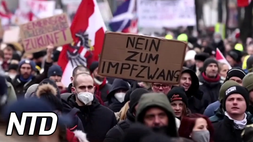 Protester mot covidåtgärder i hela Europa | NTD NYHETER