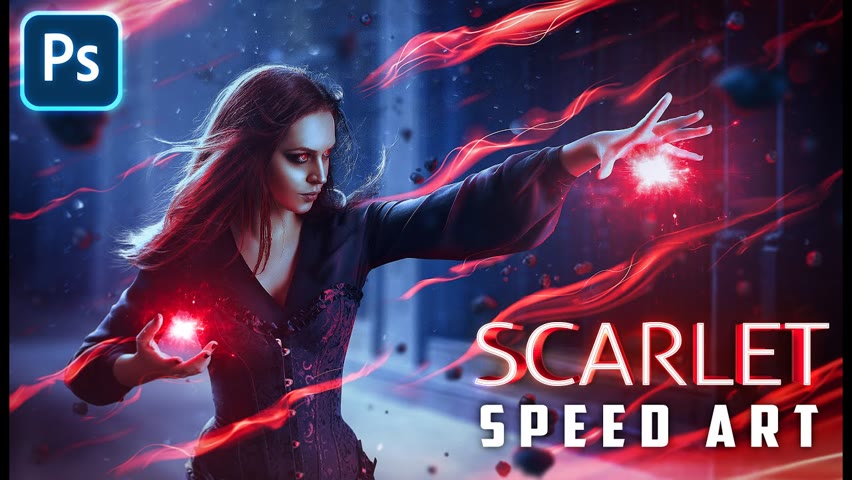 "Scarlet" Photo Manipulation Speed Art | Photoshop Tutorial