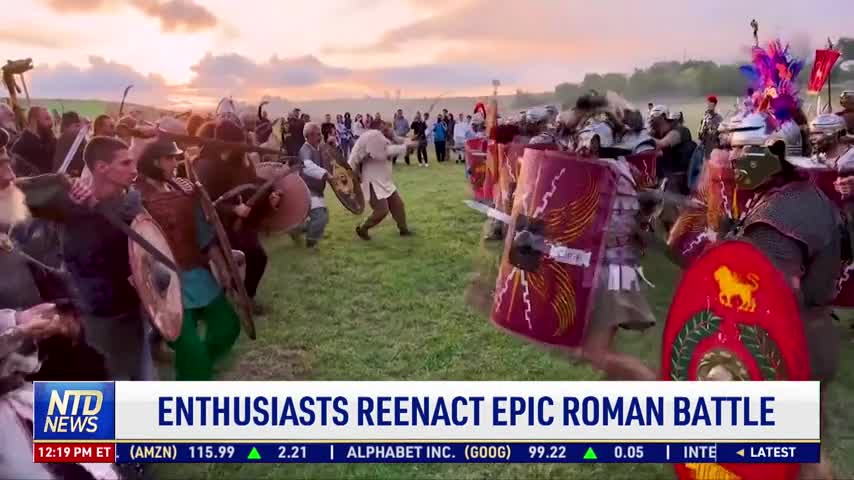 Enthusiasts Reenact Epic Roman Battle