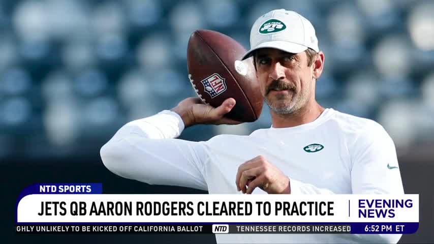 Jets QB Aaron Rodgers Cleared to Practice