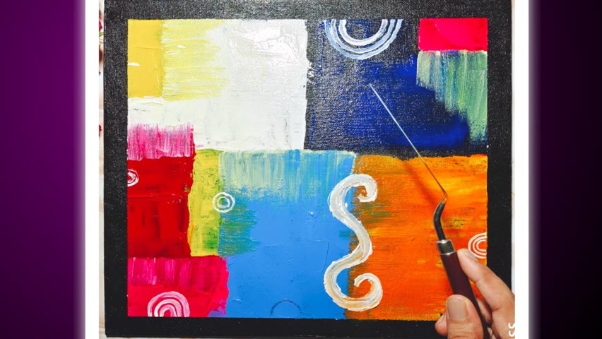 Abstract painting | very easy for beginners | acrylic painting | @Artist Shikha Sharma
